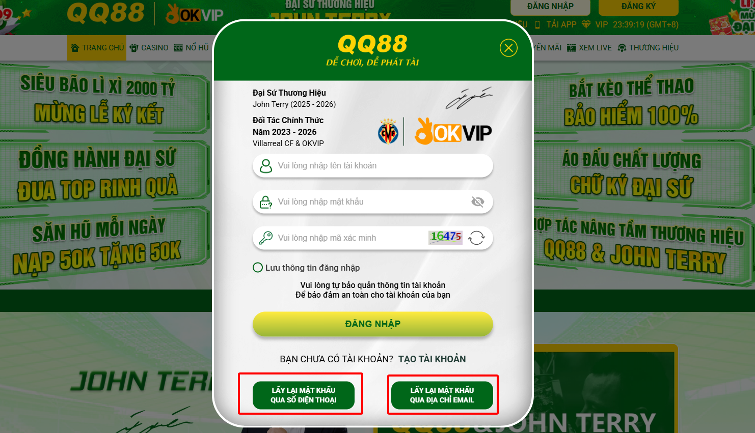 Giải đáp thắc mắc thường gặp khi Đăng nhập QQ88